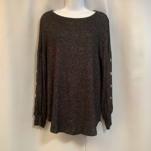 Emerald Tunic Women’s Medium Sweater Coconut Accent Buttons